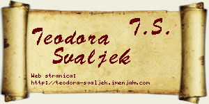 Teodora Švaljek vizit kartica